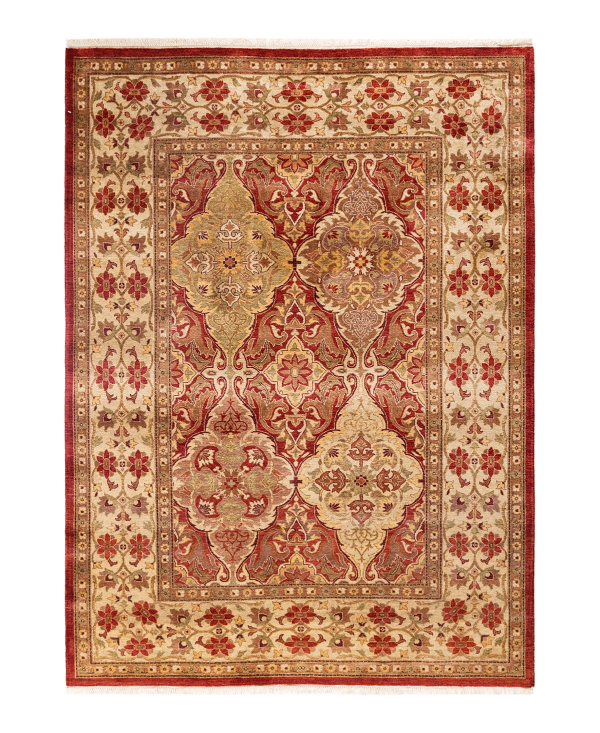 Closeout! Adorn Hand Woven Rugs Mogul M1530 4'2in x 5'10in Area Rug - Orange