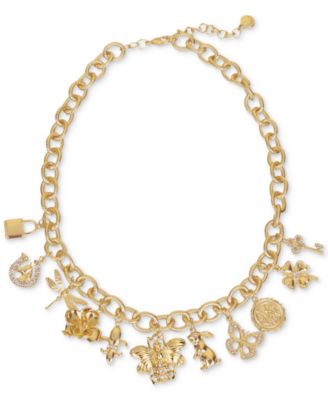 Photo 1 of Charter Club Gold-Tone Pavé Mixed Charm Statement Necklace, 18-1/2" + 2" extender, Created for Macy's