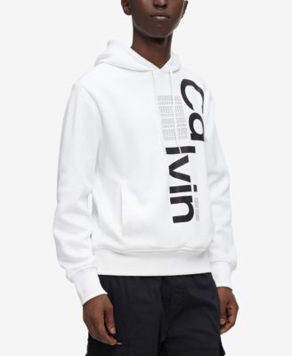 calvin klein logo print hoodie