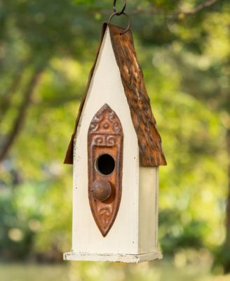 13.25" Washed Distressed Birdhouse
