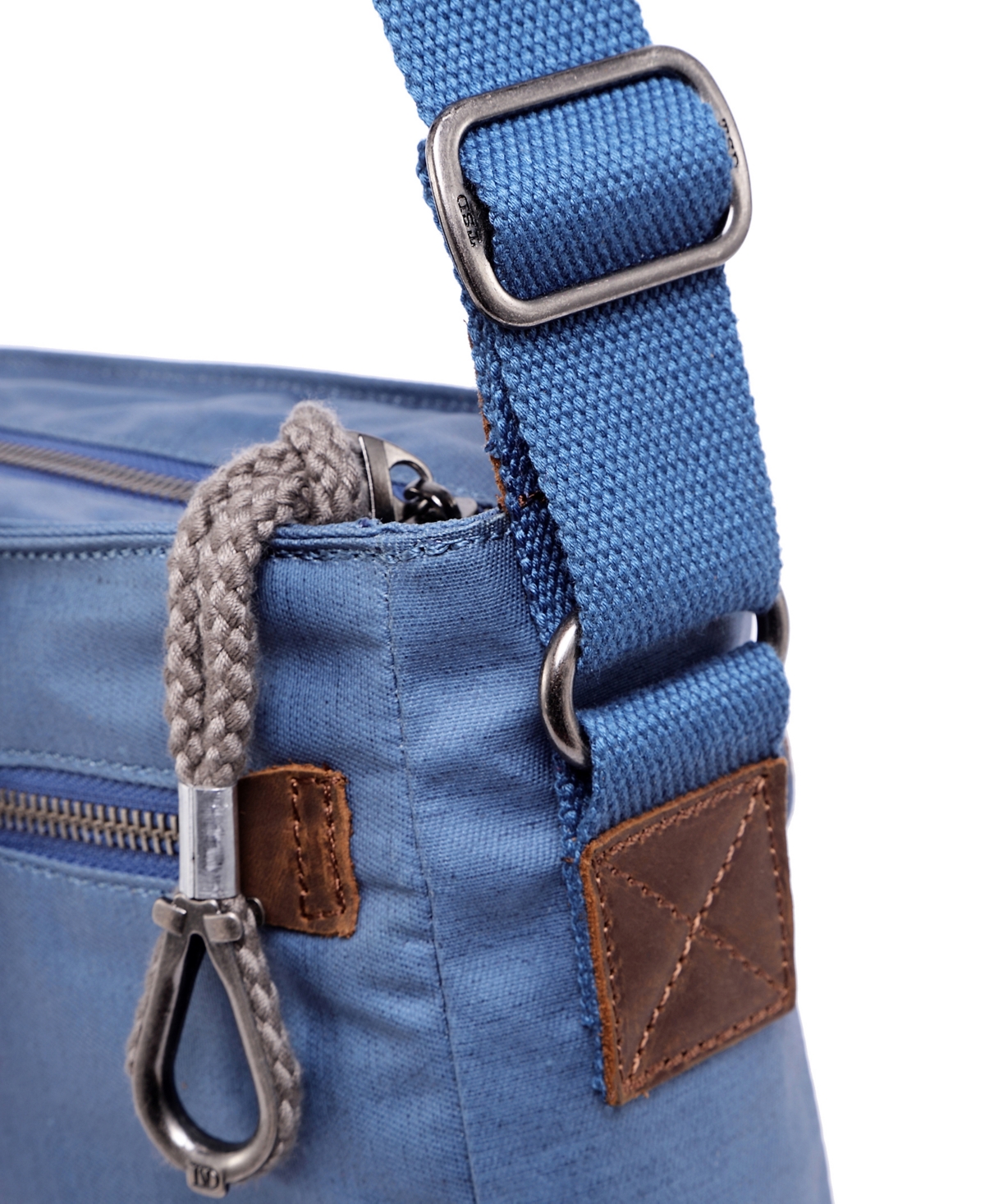 Tsd Brand Urban Light Canvas Crossbody Handbag In Denim Blue