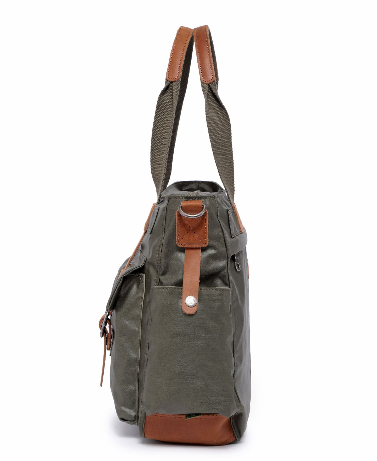 Женская сумка TSD BRAND Urban Light Coated Canvas, цвет: Армейский зелёный — фото 6