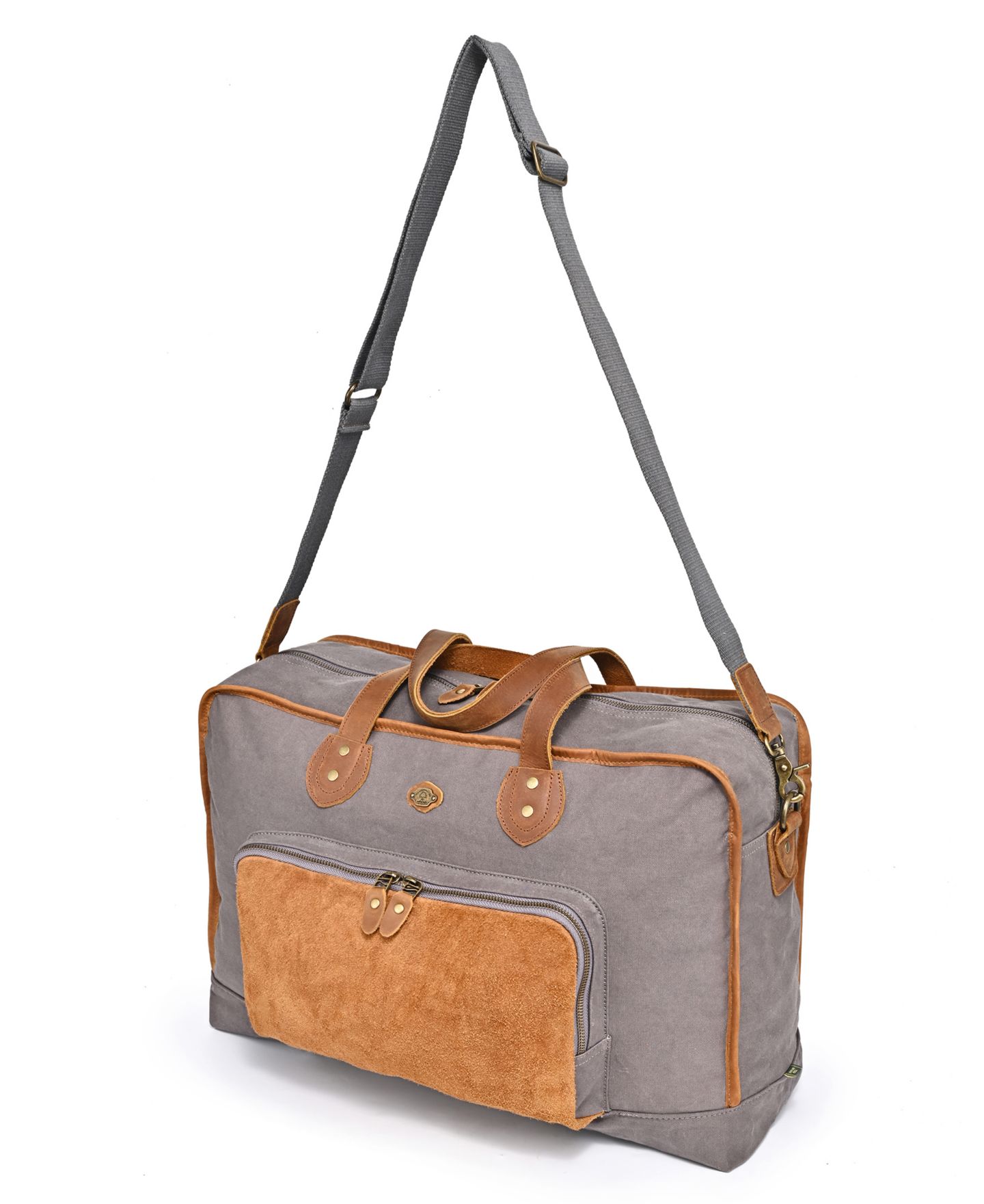 Сумка TSD BRAND Valley Oak Large Canvas Weekender, цвет: Серый — фото 10