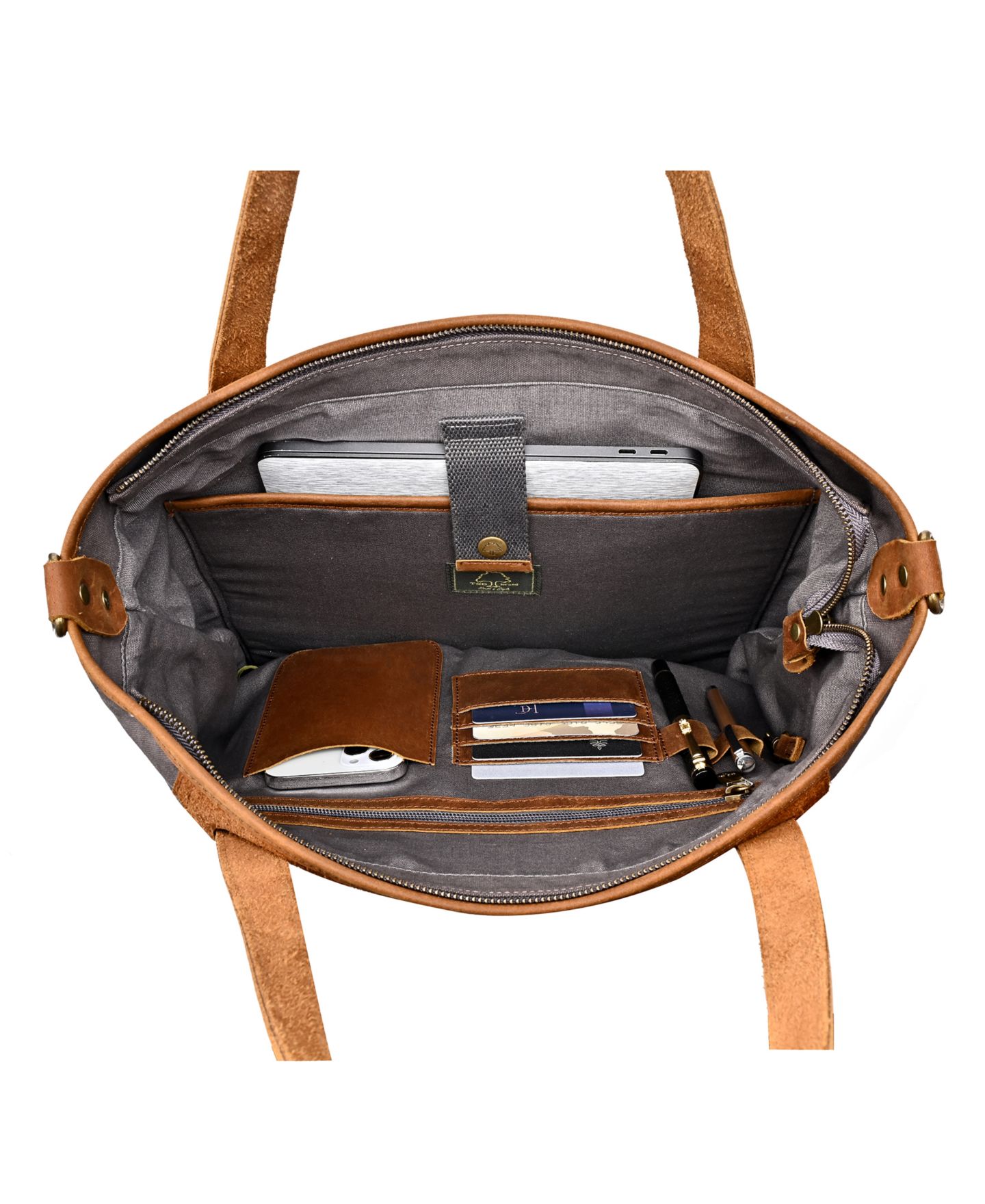 Женская сумка TSD BRAND Valley Oak Canvas, цвет: Серый — фото 3