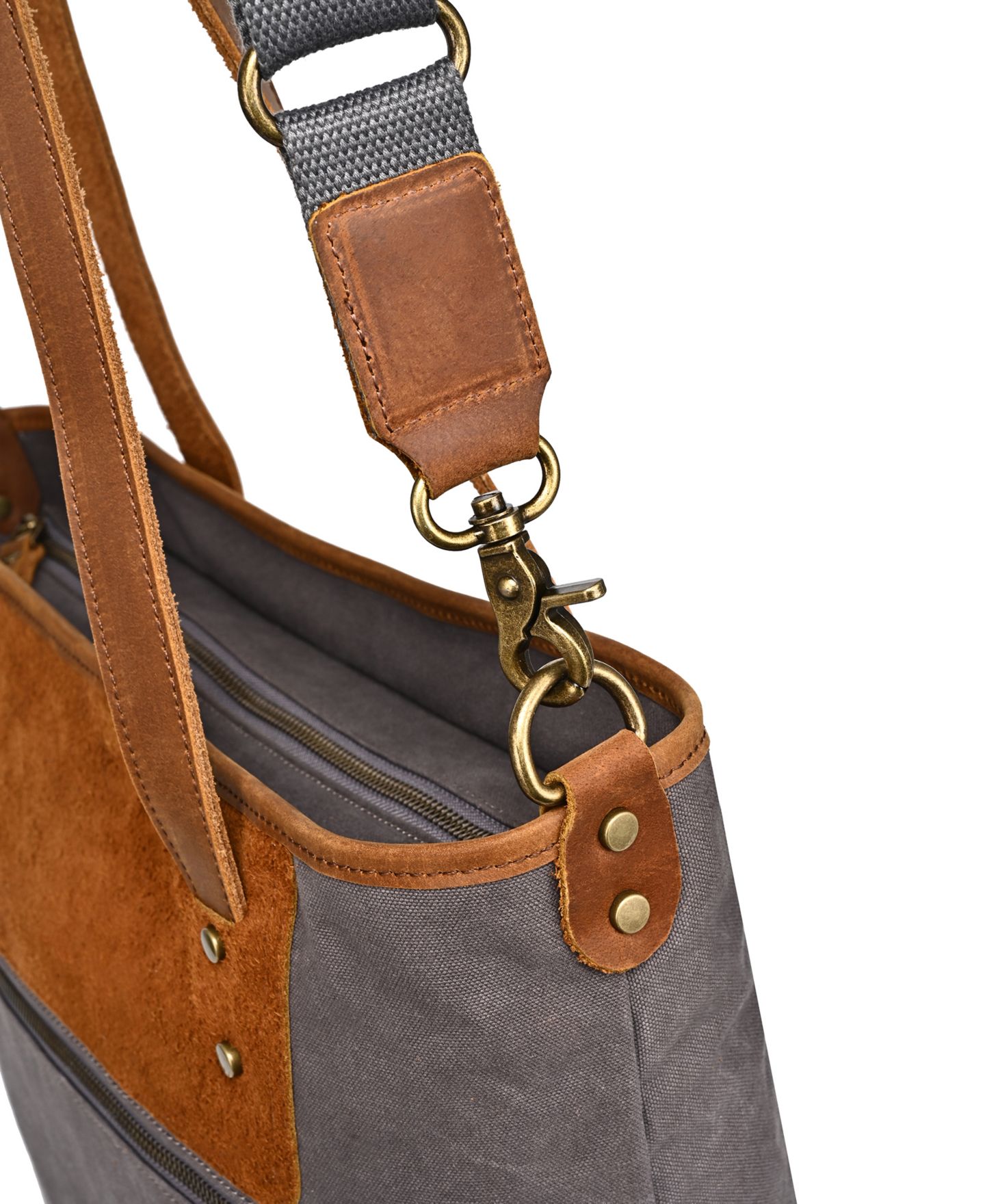 Женская сумка TSD BRAND Valley Oak Canvas, цвет: Серый — фото 12