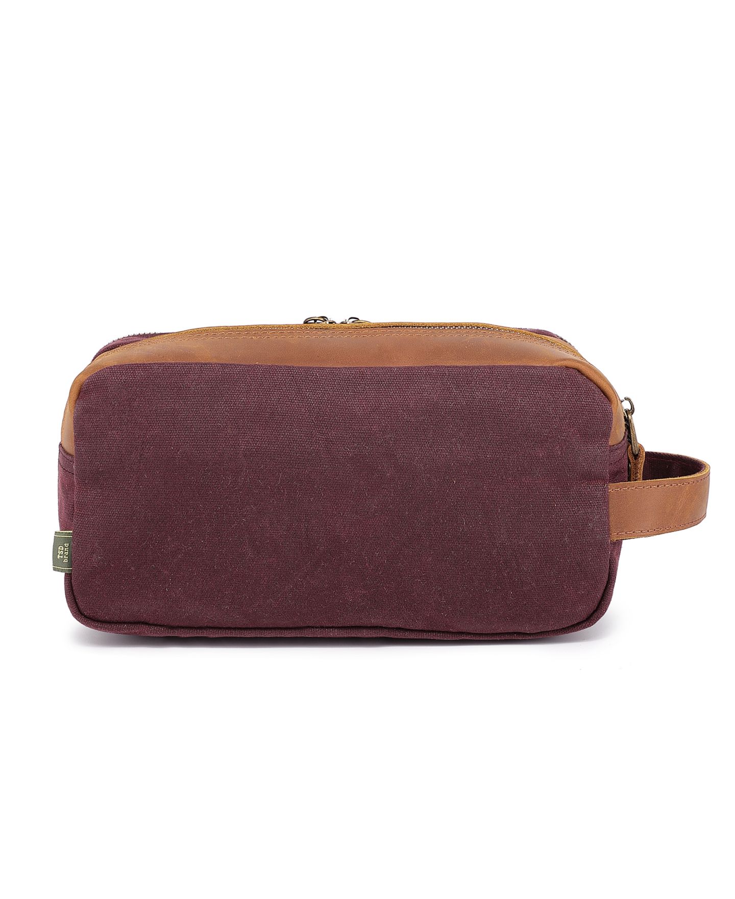 Женский несессер TSD BRAND Turtle Ridge Waxed Canvas Toiletry Bag, цвет: Бордовый — фото 5