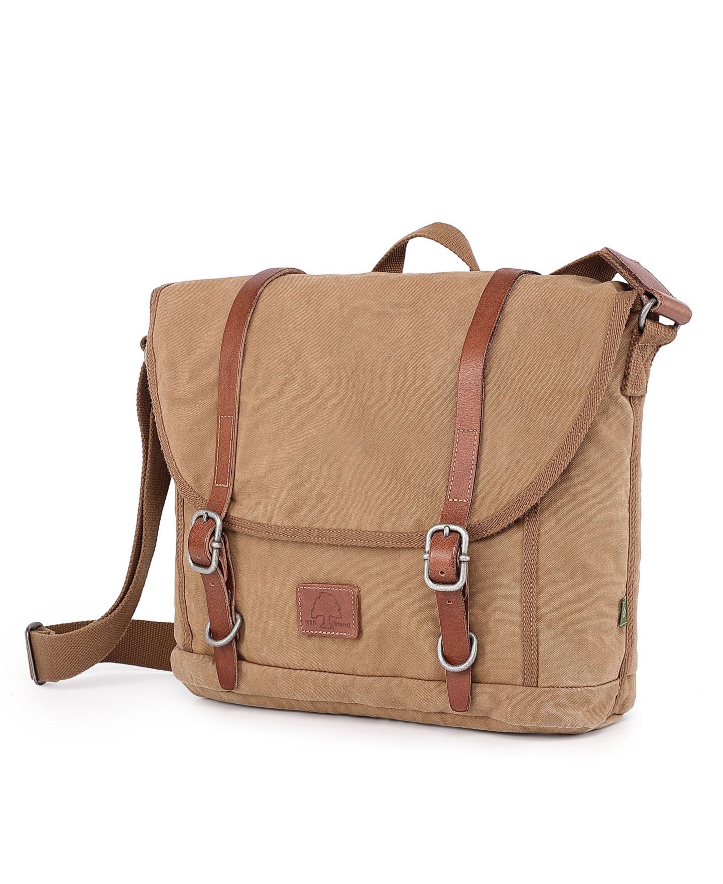 Женская сумка TSD BRAND Forest Canvas Messenger, цвет: Хаки — фото 7