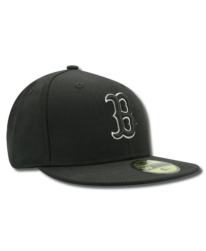 New Era Kids' Boston Red Sox MLB Black and White Fashion 59FIFTY Cap ...