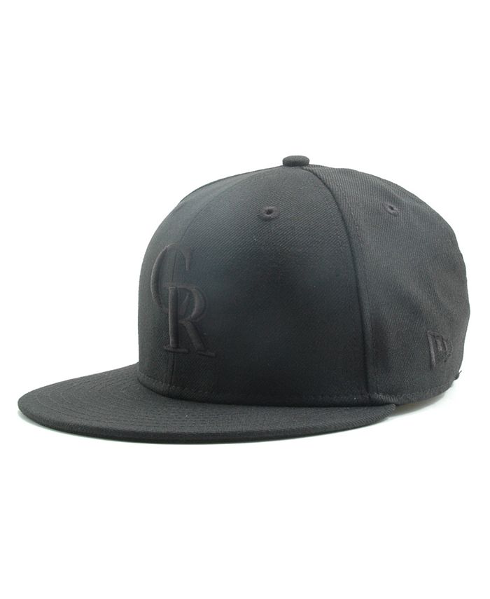 New Era Kids' Colorado Rockies MLB Black on Black Fashion 59FIFTY Cap ...