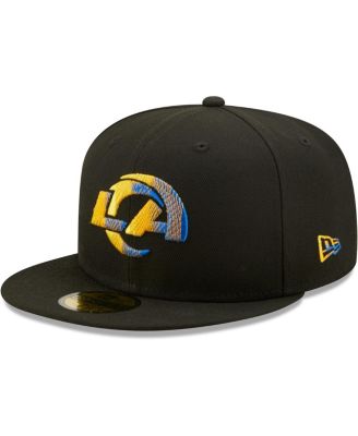 Los Angeles Rams New Era Team Logo Color Dim 59FIFTY Fitted Hat - Black