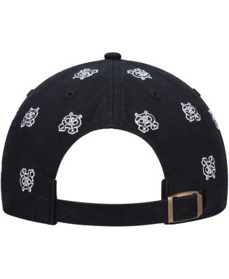 Women's '47 Black Chicago Blackhawks Confetti Clean Up Adjustable Hat
