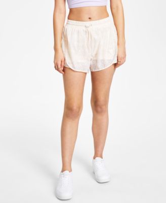 Guess Printed Drawstring Shorts - G Logomania Powder - Size L