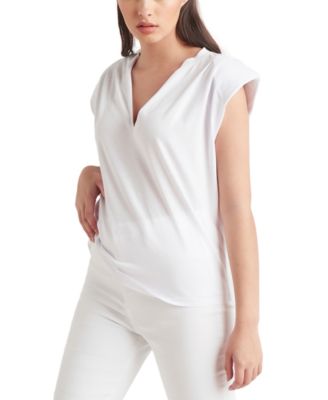 Black Tape - Padded-Shoulder Top