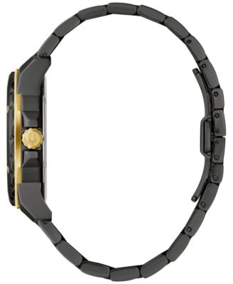 Men's Marine Star Diamond Accent Black Ion-Plated Stainless Steel Bracelet Watch 44mm