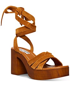 Women's Rydley Tie-Up Wooden Platform Sandals