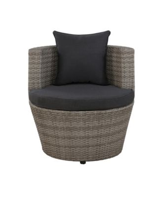 Bistro All-Weather Conversation 2 Round Chairs and 18" H Table, Set of 2