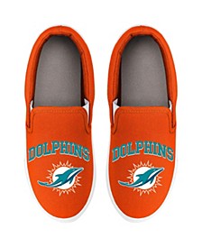 Women's Miami Dolphins Big Logo Slip-On Orange  Sneakers