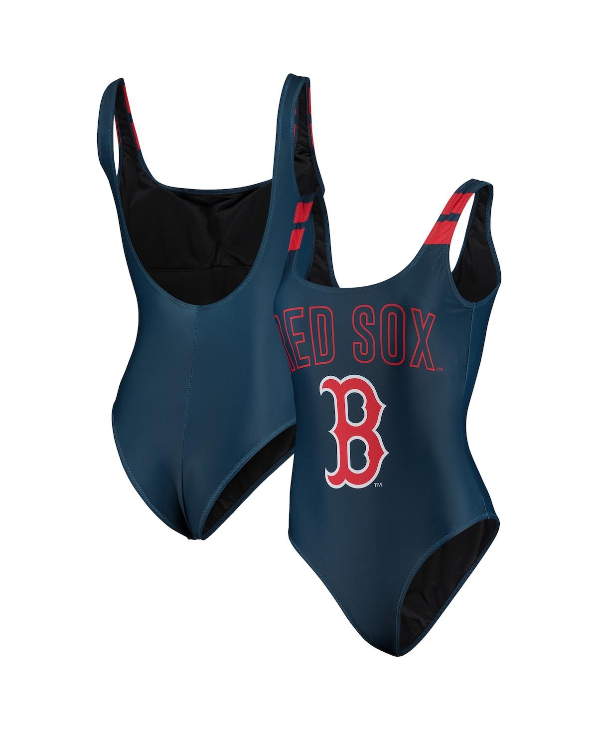 Women's Foco Navy Boston Red Sox One-Piece Bathing Suit - Navy