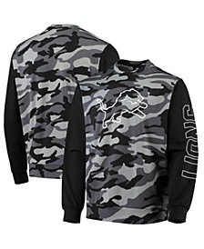 Men's Black Detroit Lions Camo Long Sleeve T-shirt