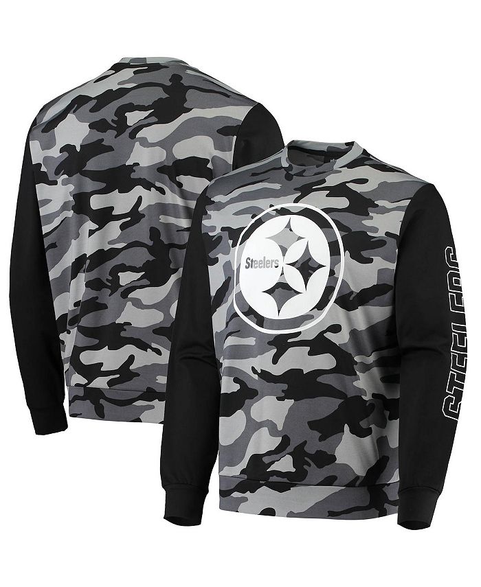 FOCO Men's Black Pittsburgh Steelers Camo Long Sleeve T-shirt - Macy's