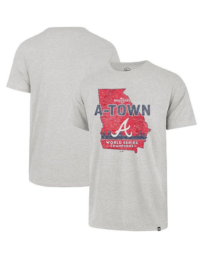 47 Brand Men's Gray Atlanta Braves 2021 World Series Champions Franklin  T-shirt - Macy's