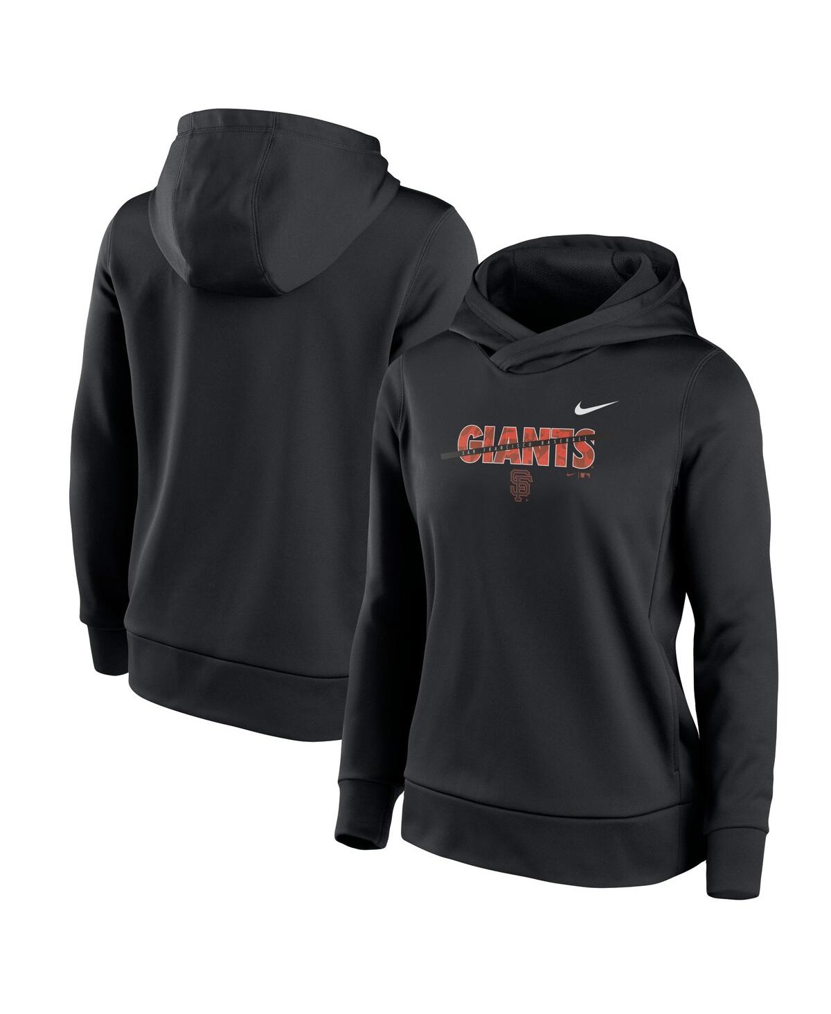 Women's NikeSan Francisco Giants Club Angle Performance Pullover Hoodie - Black