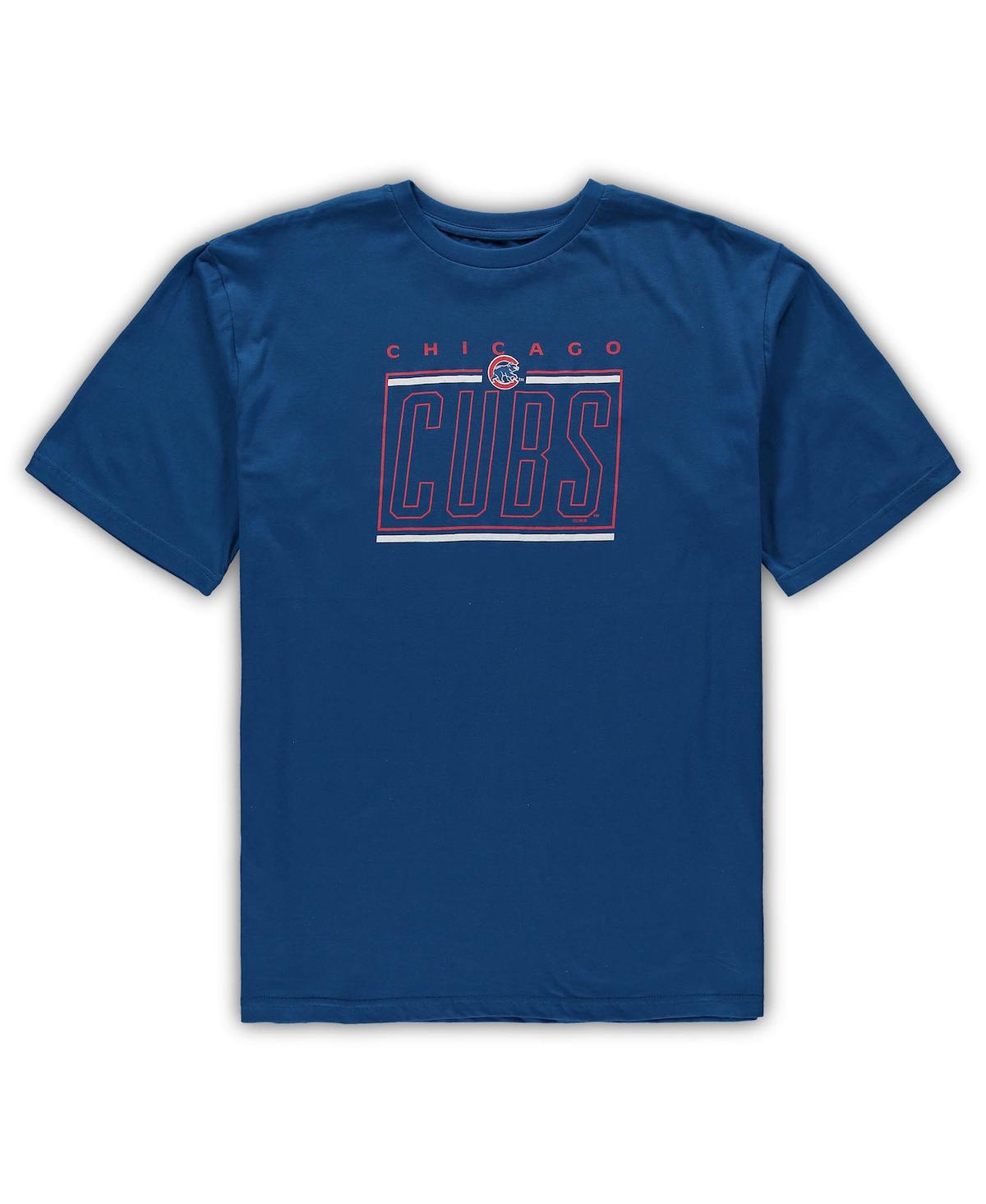 Shop Concepts Sport Men's  Royal, Heathered Charcoal Chicago Cubs Big And Tall T-shirt And Shorts Sleep Se In Royal,heathered Charcoal