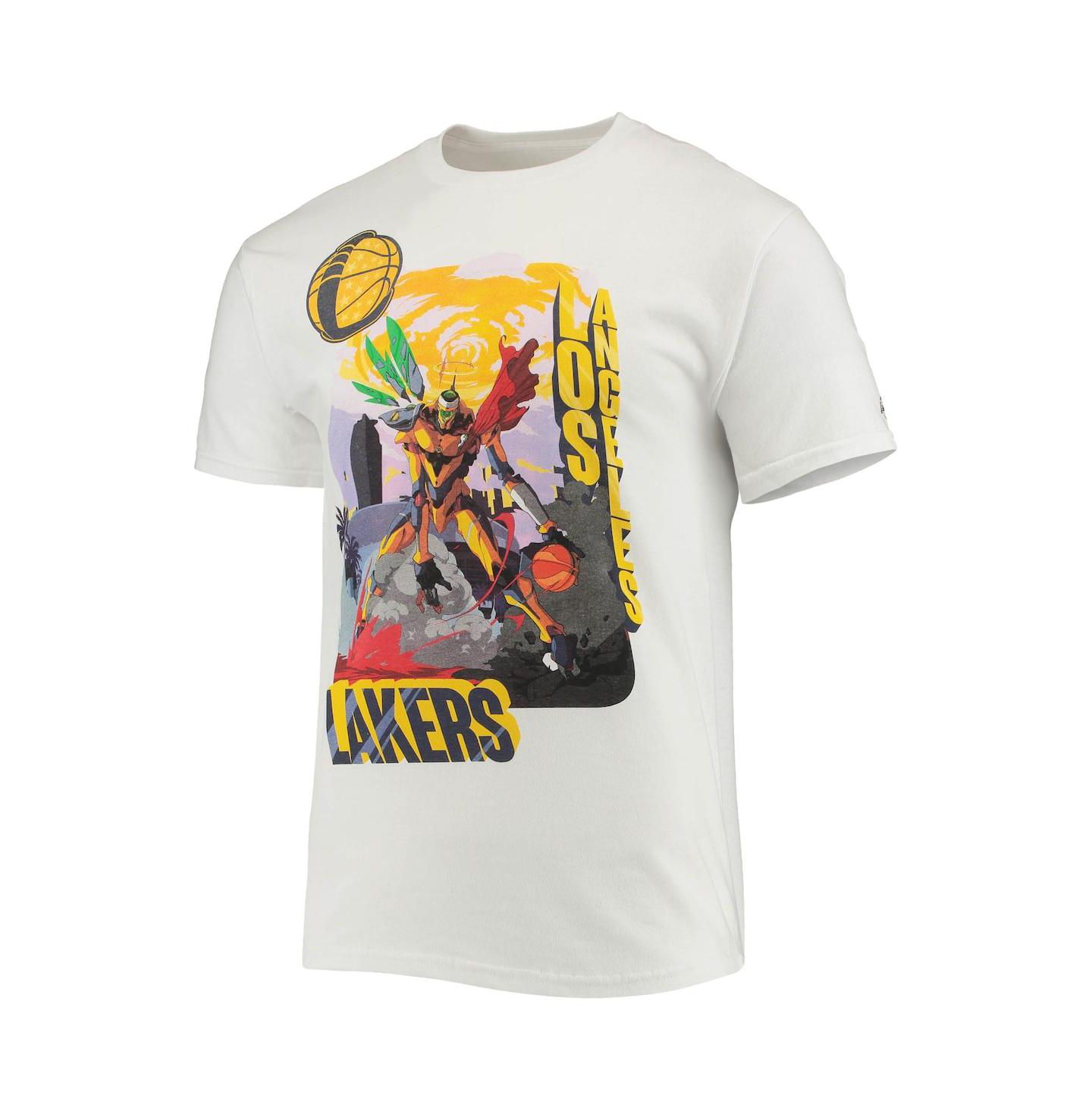 Мужская футболка NBA Exclusive Collection NBA x McFlyy White Los Angeles Lakers Identify Artist Series — фото 3