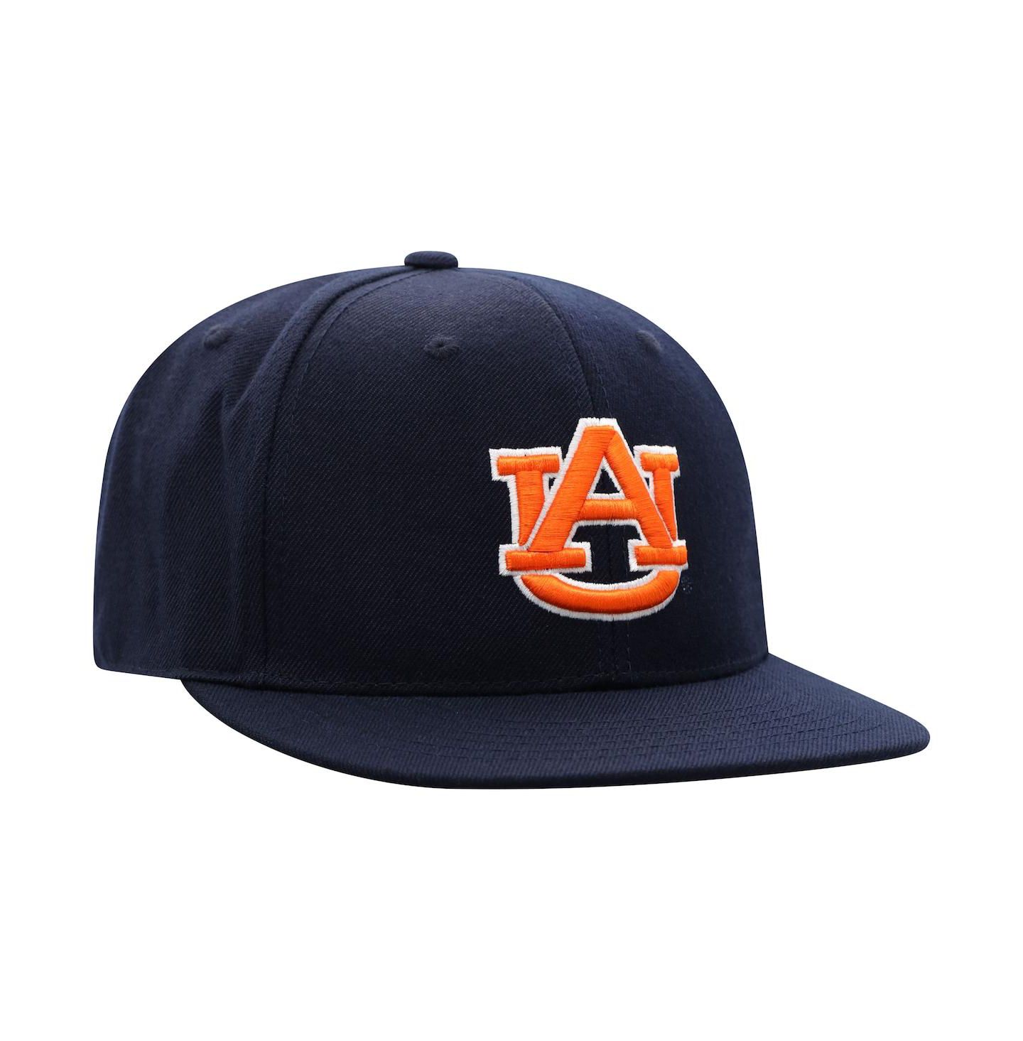 Мужская кепка Top of the World Navy Auburn Tigers Team Color Fitted Hat — фото 4