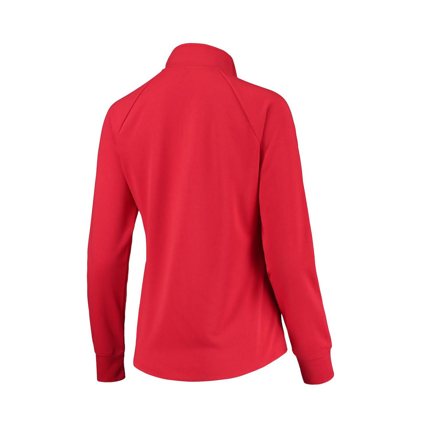 Женская куртка Under Armour Red Cincinnati Bearcats Double Knit Raglan Quarter-Snap — фото 4