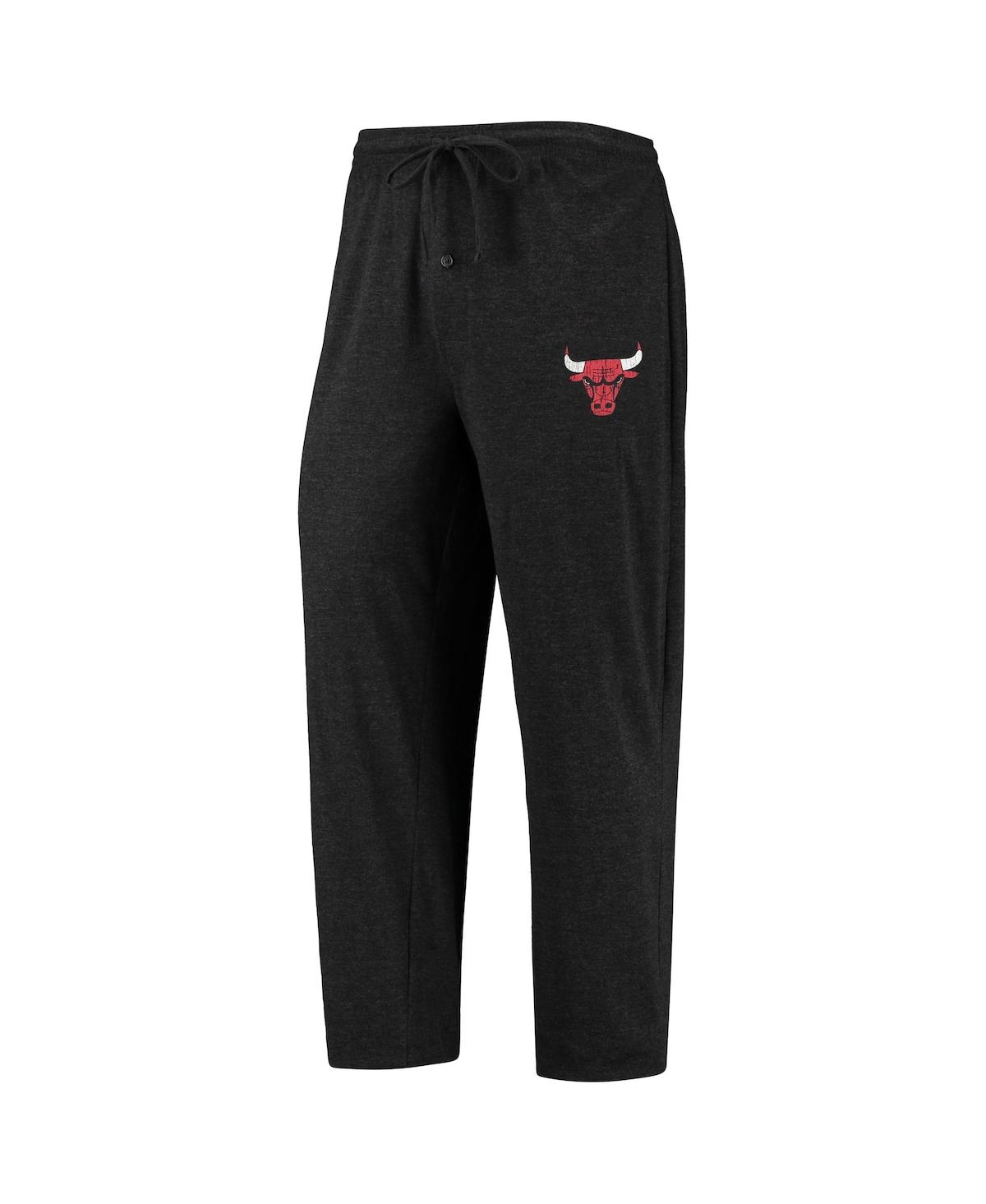 Men's Concepts Sport Black, Red Chicago Bulls Long Sleeve T-shirt and Pants Sleep Set