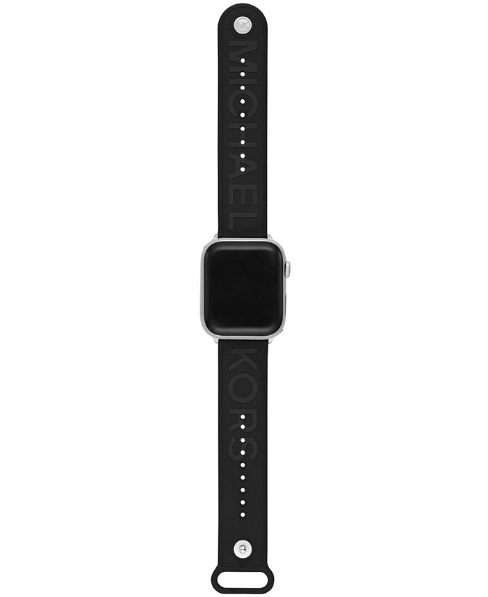 Michael Kors Black Logo Rubber Band for Apple Watch 42mm and 44mm