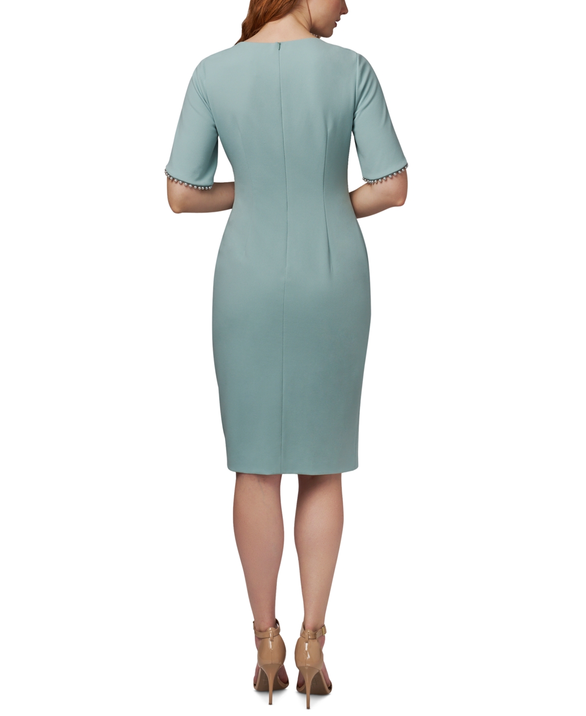 Shop Adrianna Papell Pearl-trim Cocktail Dress In Hot Orchid