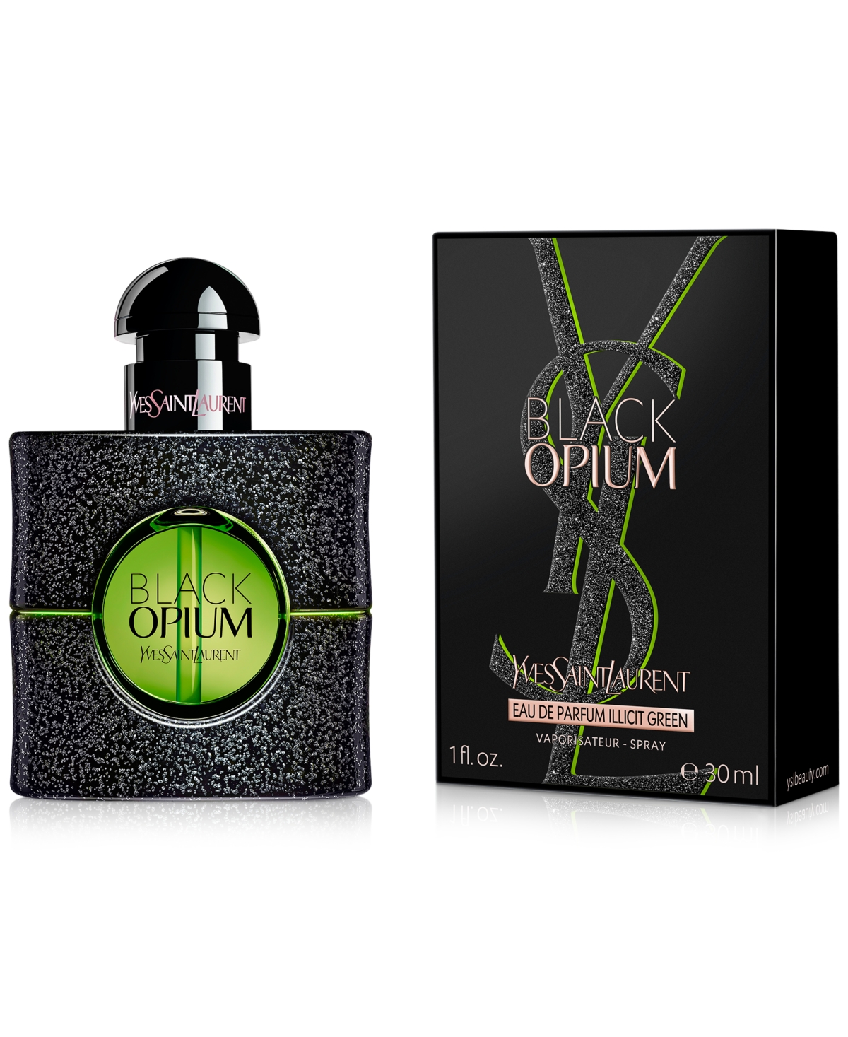 Shop Saint Laurent Black Opium Illicit Green Eau De Parfum, 1 Oz. In No Color