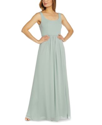 Adrianna Papell Square-Neck Gown - Macy's