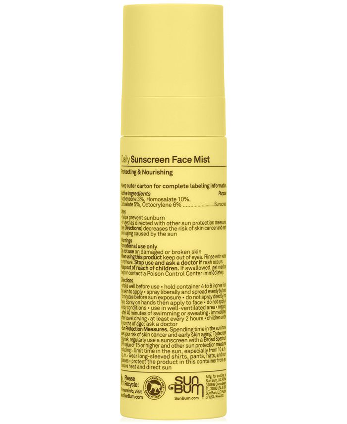 Sun Bum Daily Sunscreen Face Mist SPF 30 Macy's