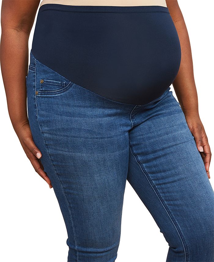 Motherhood Maternity Plus Size Over The Bump Skinny Slim Maternity Stretch Denim Jeans Macys