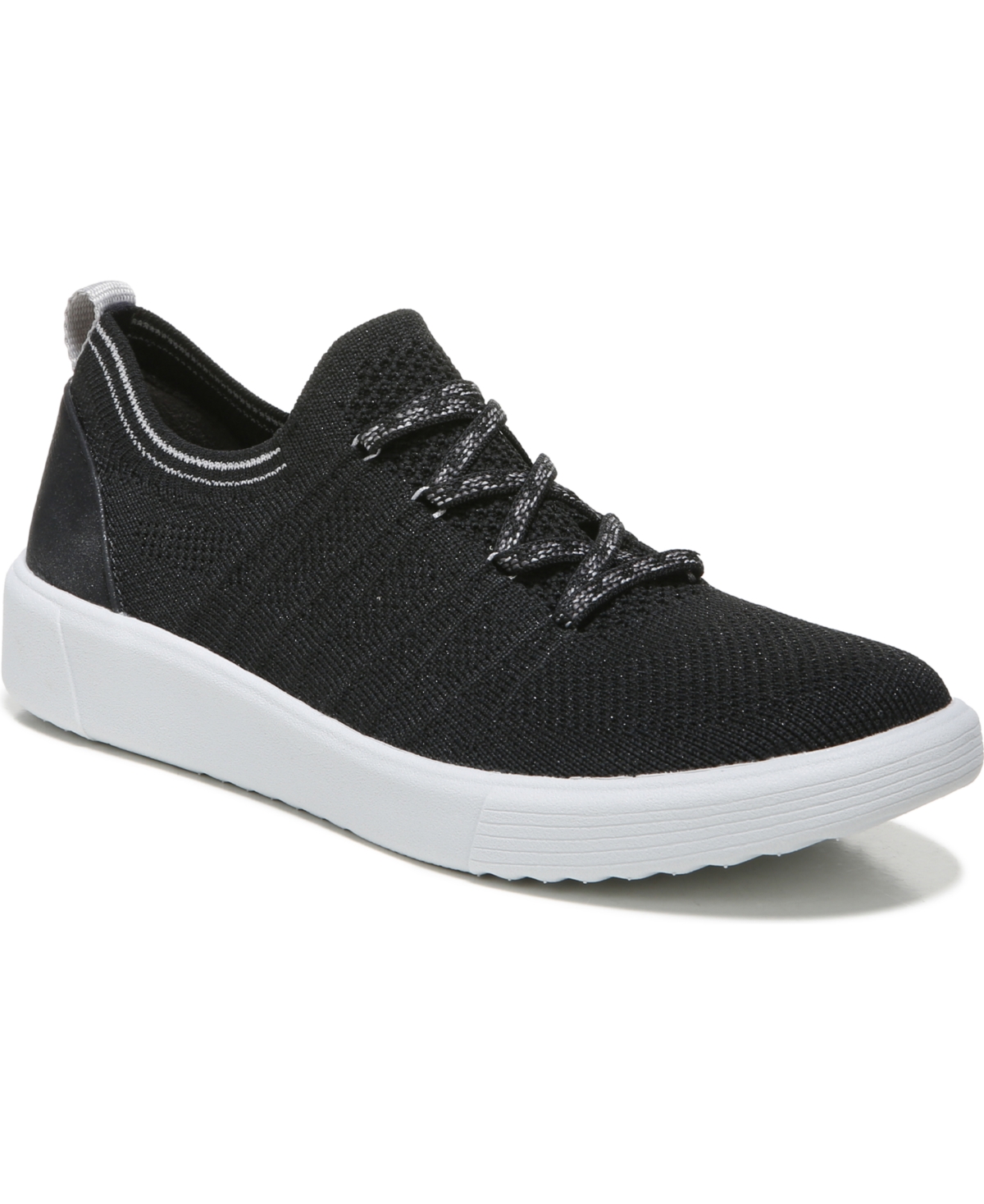 March On Washable Slip-on Sneakers - Black Knit Fabric