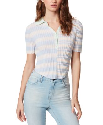 Frayed Denim Alissa Corset Sweater 