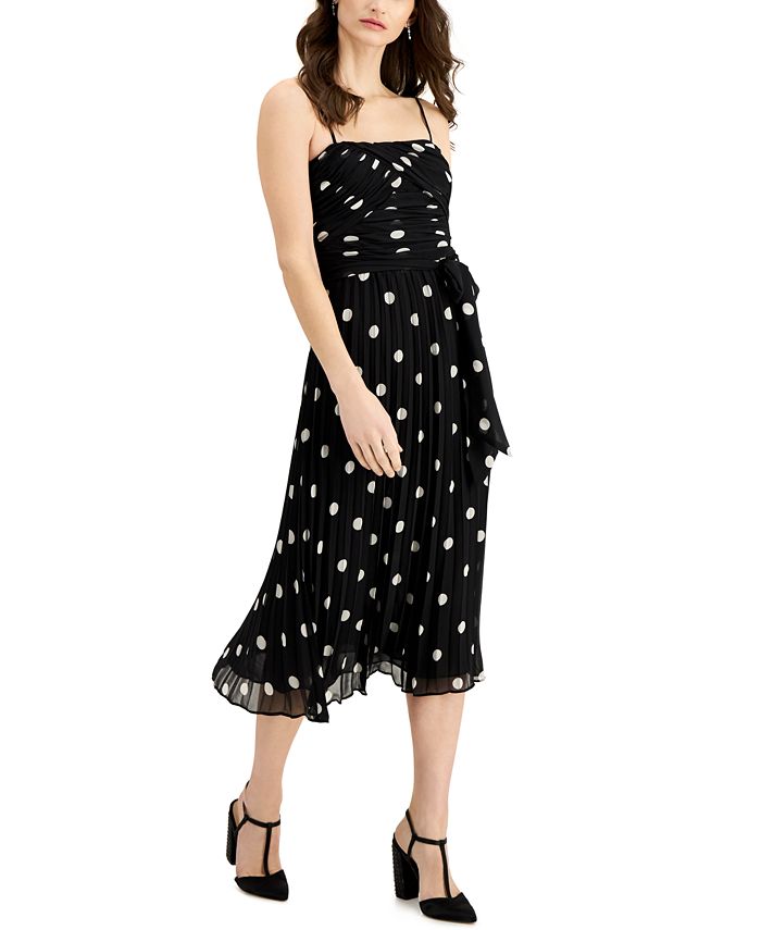 Lauren Ralph Lauren Polka-Dot Georgette Sleeveless Dress & Reviews - Dresses  - Women - Macy's