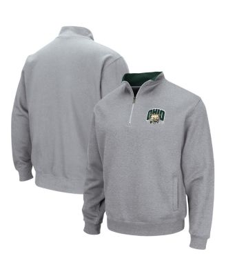 Men's Heathered Gray Ohio Bobcats Tortugas Team Logo Quarter-Zip Jacket