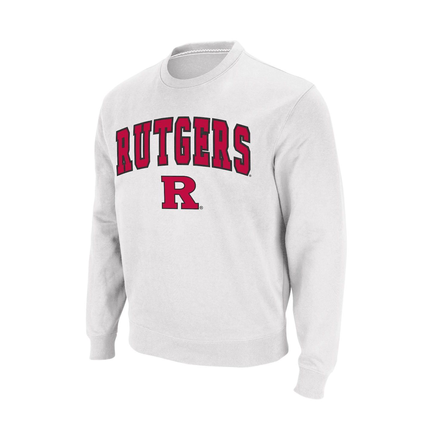 Мужская толстовка Colosseum Rutgers Scarlet Knights Arch and Logo Crew Neck, цвет: Чёрный — фото 5