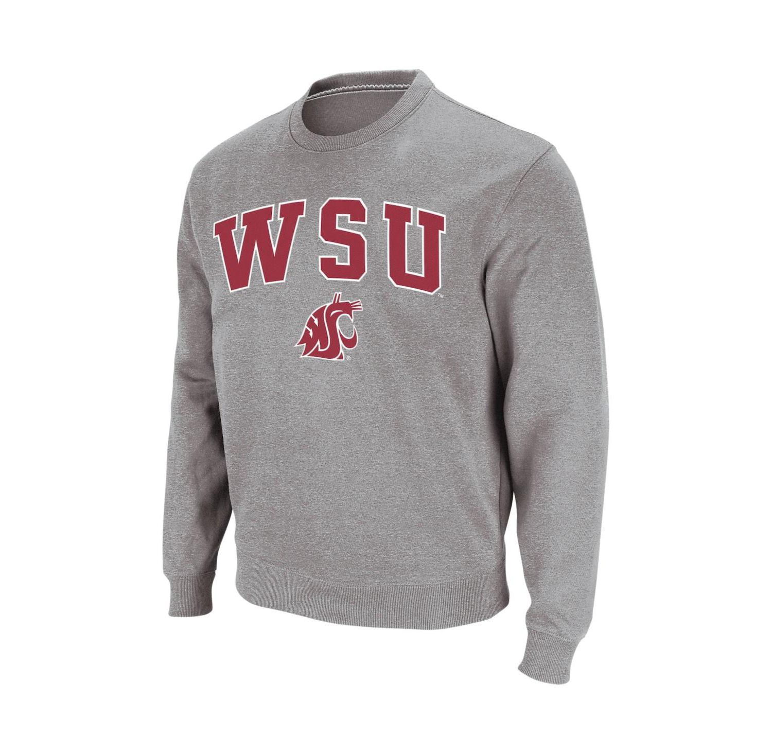 Men's Washington State Cougars Arch and Logo Crew Neck Sweatshirt