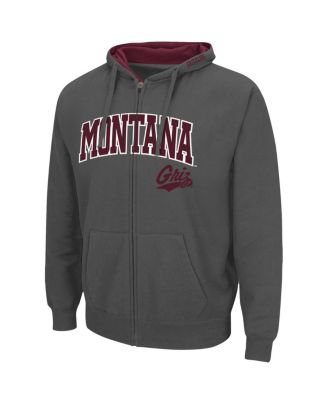 Men's Charcoal Montana Grizzlies Arch & Logo 3.0 Full-Zip Hoodie
