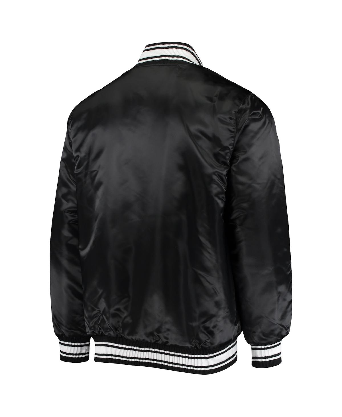 Men's StarterMinnesota Vikings Locker Room Satin Varsity Full-Snap Jacket - Black
