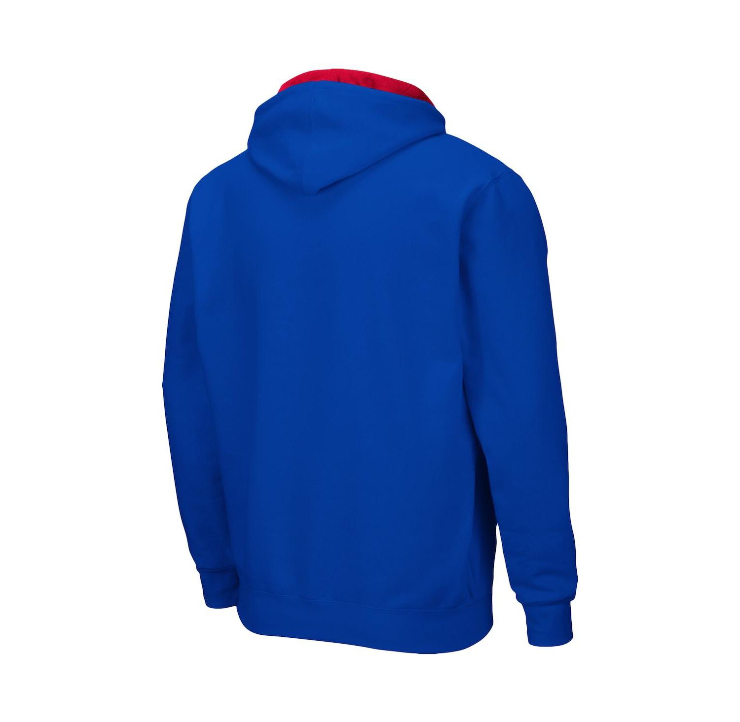 Men's Royal Kansas Jayhawks Arch & Logo 3.0 Full-Zip Hoodie