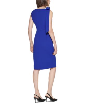 calvin klein asymmetrical sheath dress