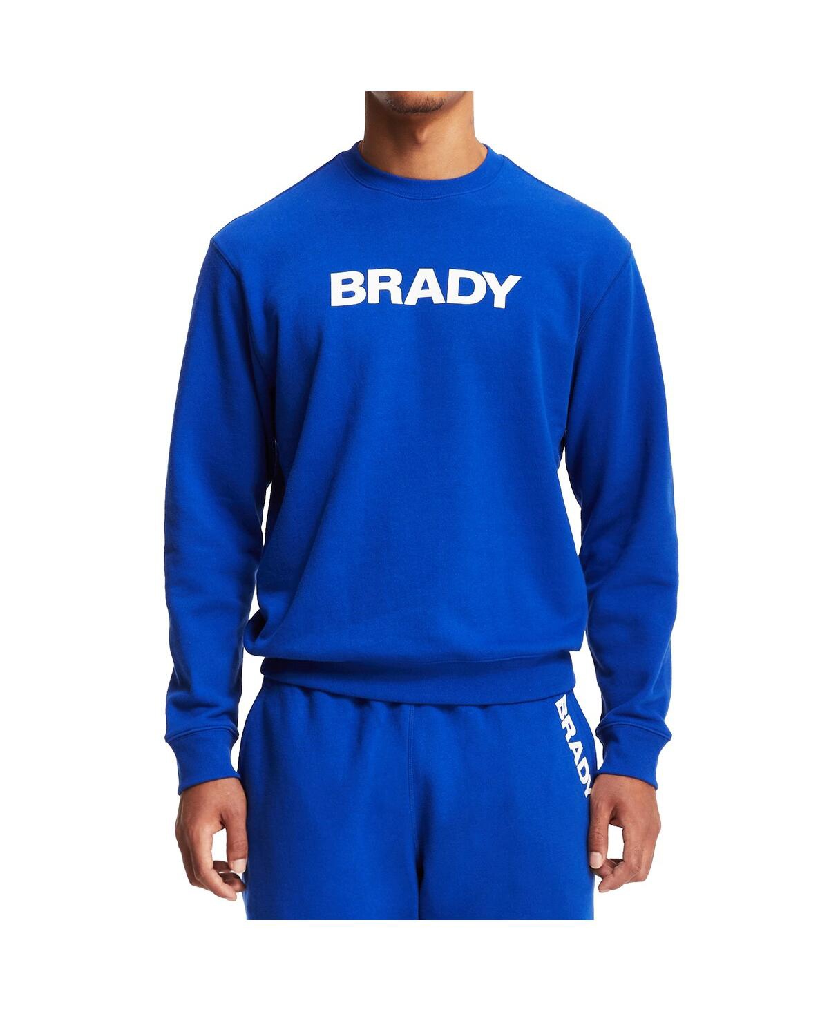 Shop Brady Men's   Blue Wordmark Pullover Sweatshirt