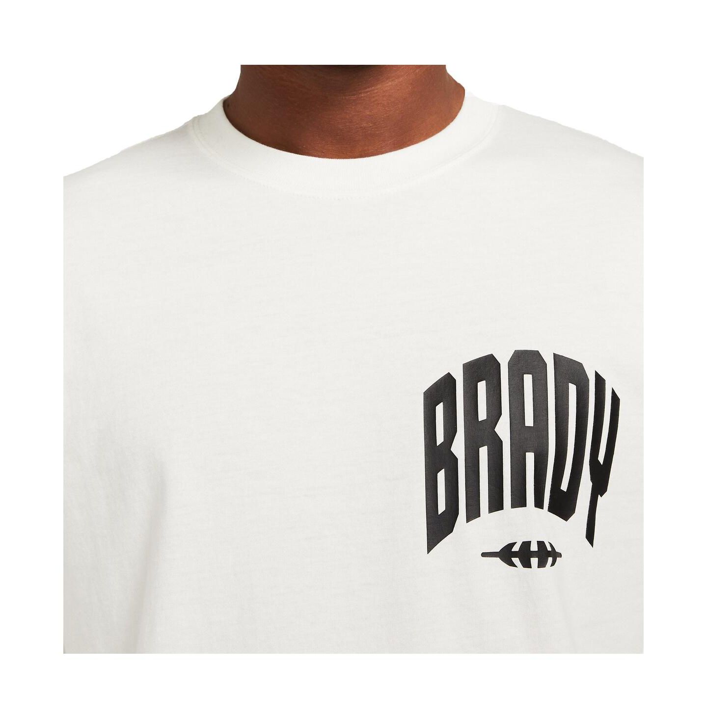 Мужская футболка BRADY White Varsity Long Sleeve — фото 5