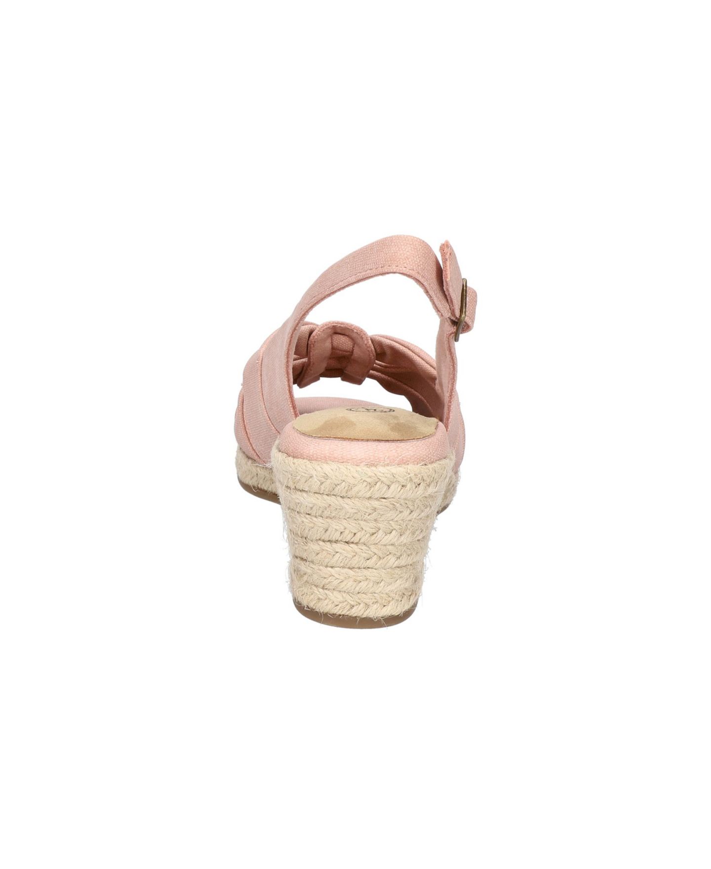 Женские сандалии Bella Vita Cheerful Espadrille Wedge, цвет: Пудровый льняной с принтом — фото 4